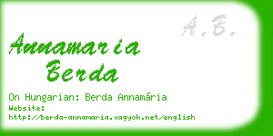 annamaria berda business card