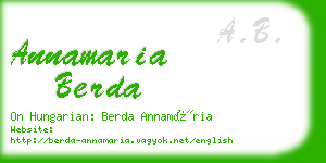 annamaria berda business card
